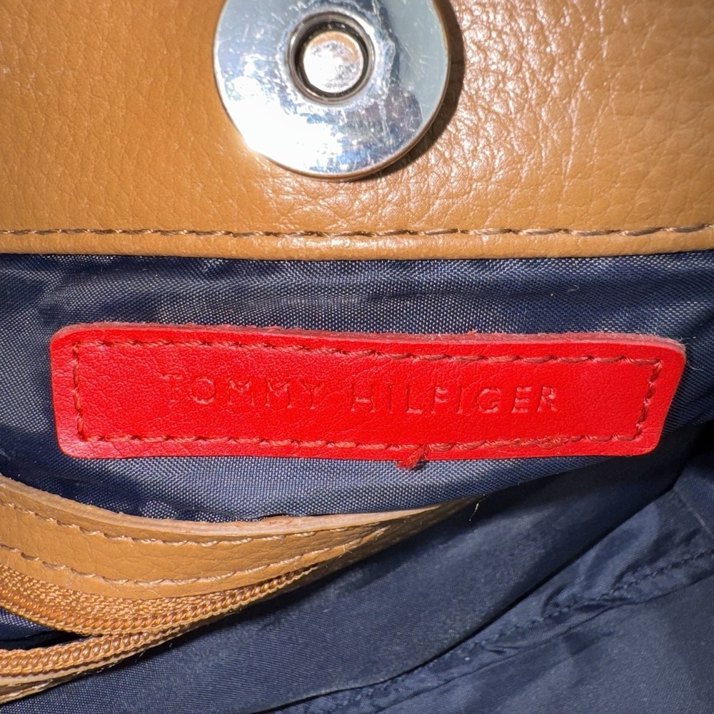 Vintage Tommy Hilfiger Small Bag Navy blue&white Monogram Pattern - Picture 14 of 16